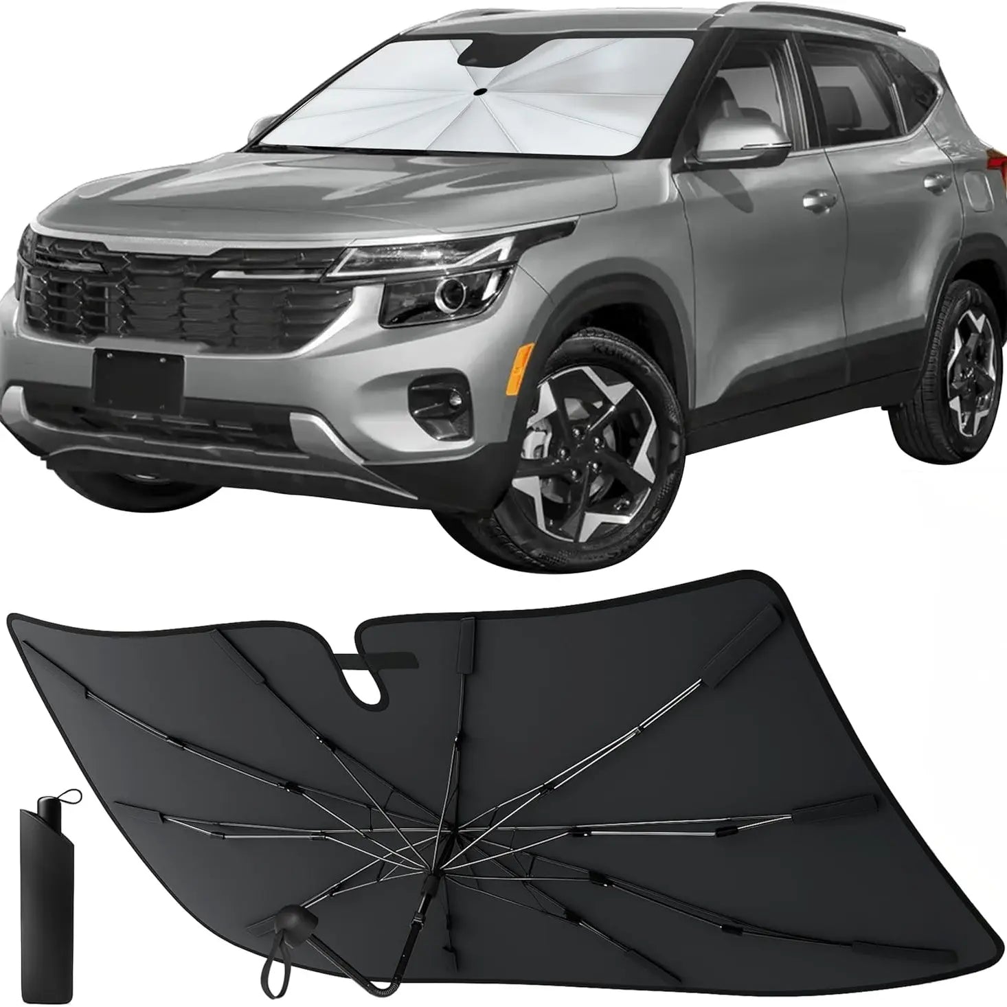 Econour Premium 4-Layer Reflective Car Windshield Sun Shade