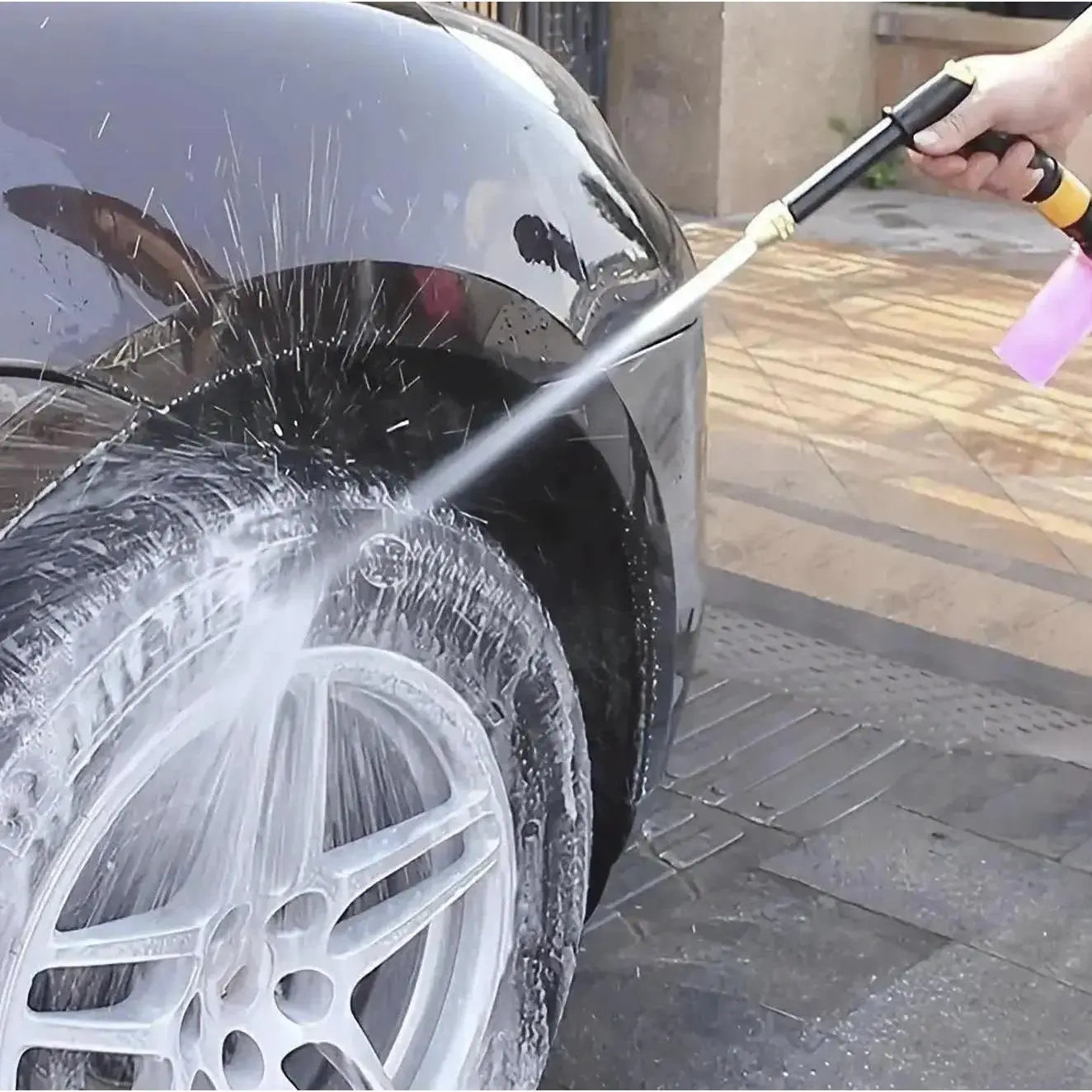 Portable High-Pressure Water Sprayer with Adjustable Nozzle for Garden, Car Washing, and Pet Cleaning